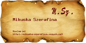 Mikuska Szerafina névjegykártya